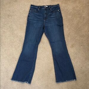 LOFT Blue Flare Wide Leg Jeans Timeless Style